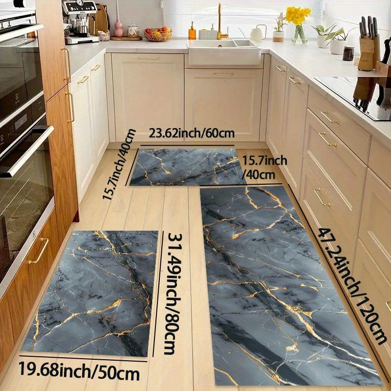 1 шт. анти-усталостные кухонные коврики, OneHouse Marble Print водонепроницаемый нескользящий толстый мягкий кухонный коврик прочный комфортный стоячий коврик для кухни