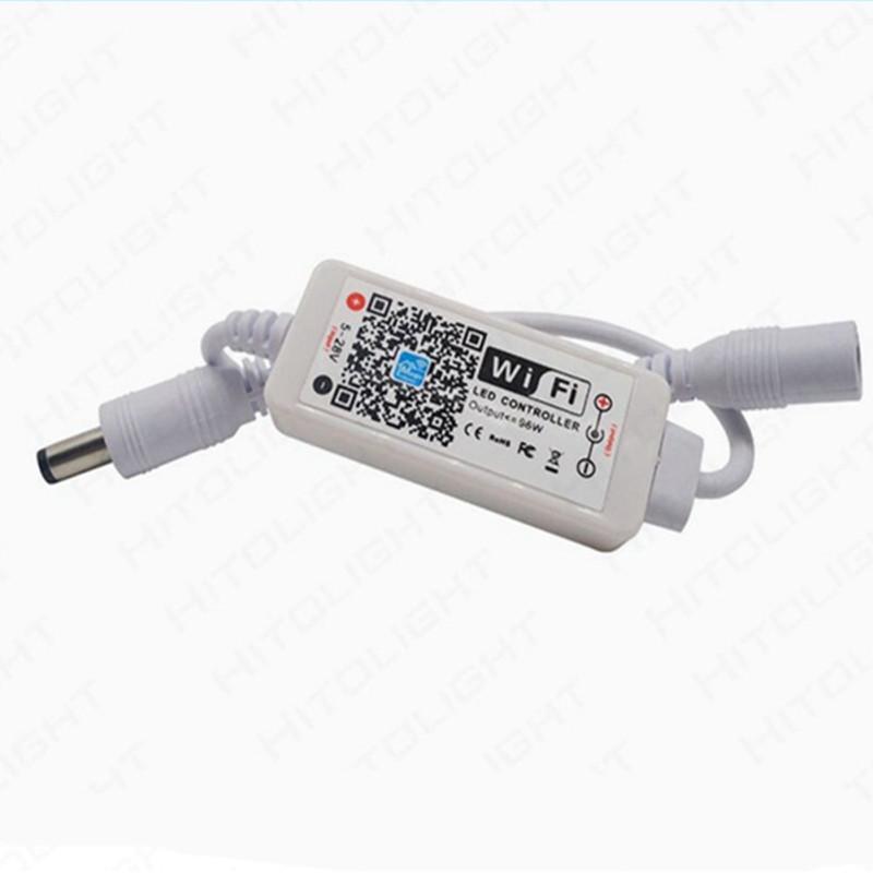 Одноцветный светодиодный контроллер для смартфона, беспроводной контроллер Wi-Fi с затемнением Alexa для светодиодной ленты 5050