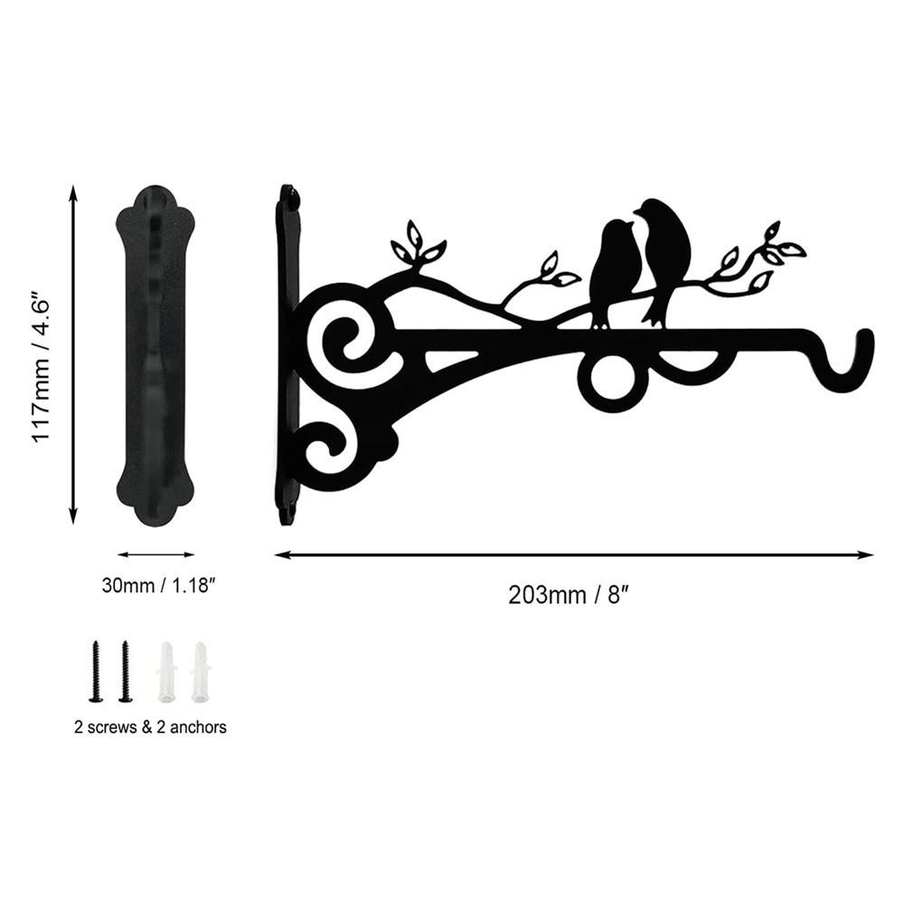 Железный настенный кронштейн Mingyuan для цветочных горшков и кормушек для птиц