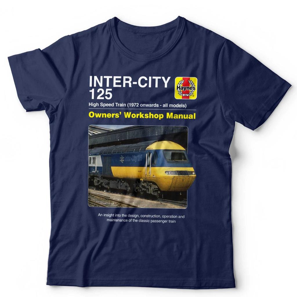 Футболка с изображением поезда InterCity 125 Haynes Trainspotter British Rail HST Унисекс и Детская