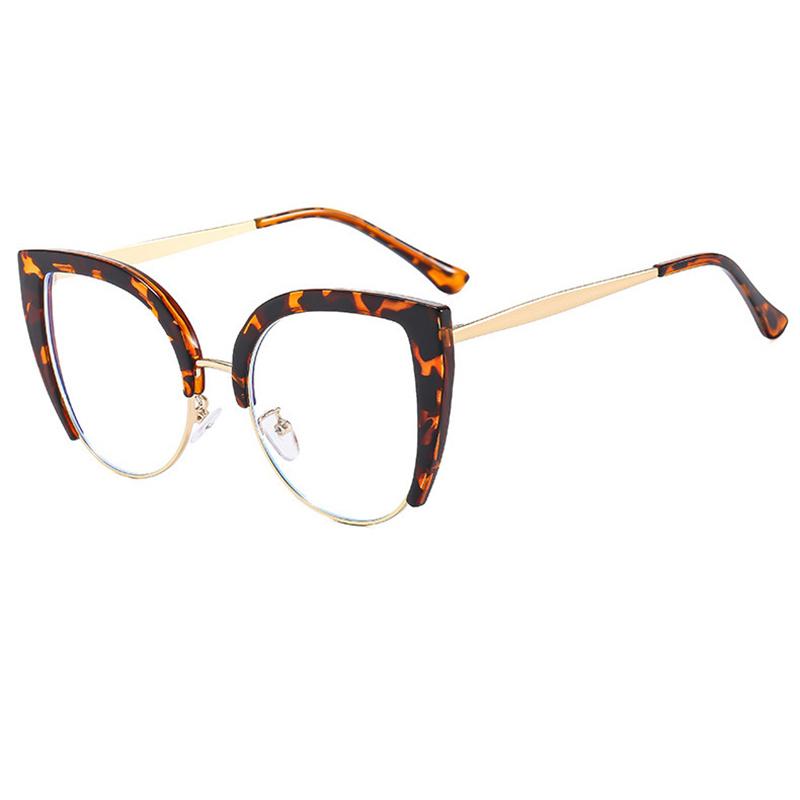 Женские очки «кошачий глаз» Оправы класса люкс Оптические очки очень большого размера Модные рецептурные очки Защита от синего света компьютера