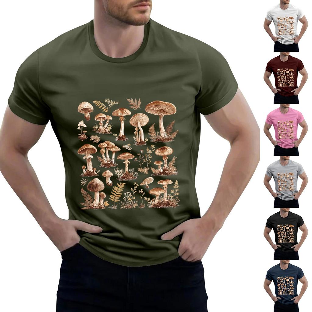 Men's Stand Collar Short Sleeve Shirt Loose Leisure Holiday Shirt Man