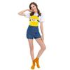 Adorable Minions Costume Set For Halloween Party Featuring Cute Cartoon Design For Women