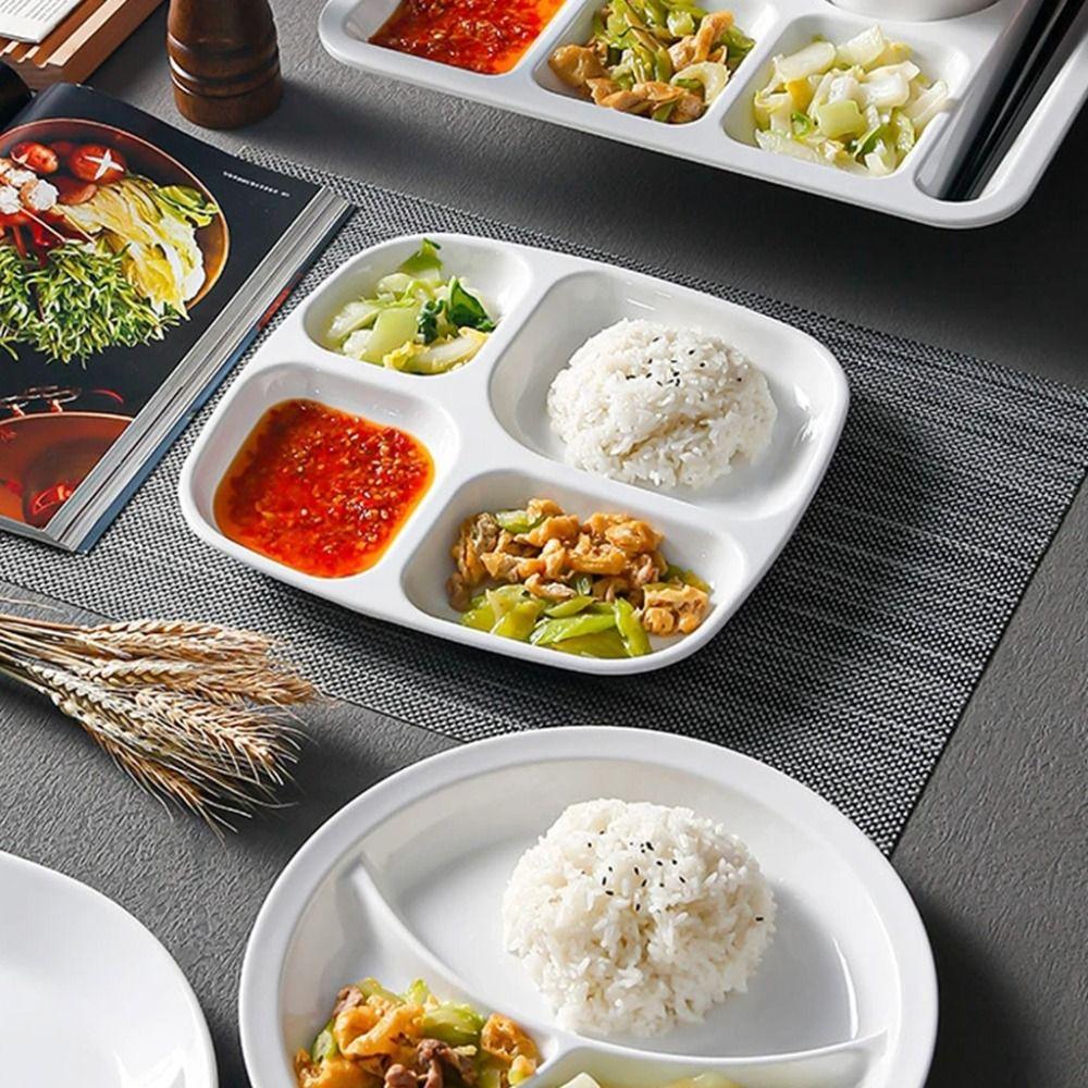 Пластиковый поднос для фаст-фуда Многофункциональный контейнер для обеда Тарелки для школьной столовой