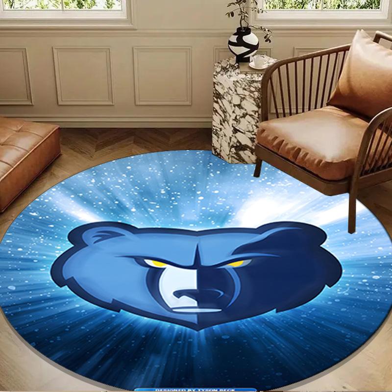 City Grizzlies Bear Logo Round mat, Anti-slip Circle Carpet Chair rug For livingroom,Bedroom, doormat home decor Gift Christmas Gifts