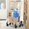 Stair Climbing Cart Foldable Shopping Cart 45L with Stair Climbing Wheels