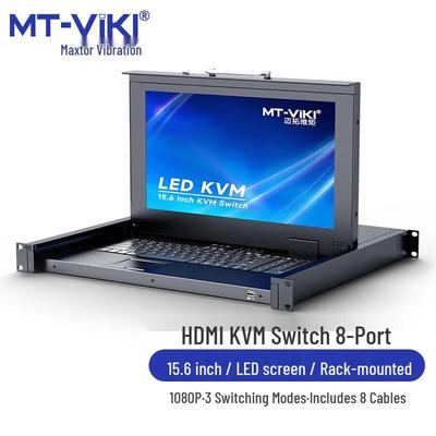 MT-viki 8-портовый HDMI KVM-переключатель со встроенной 15,6-дюймовой консолью
