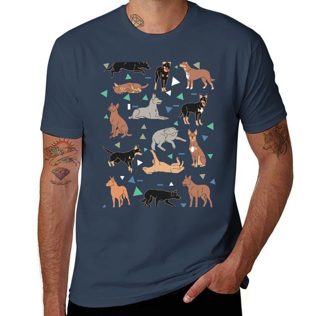 Australian Kelpie Pattern TShirt Big and Tall Loose Fit TShirt