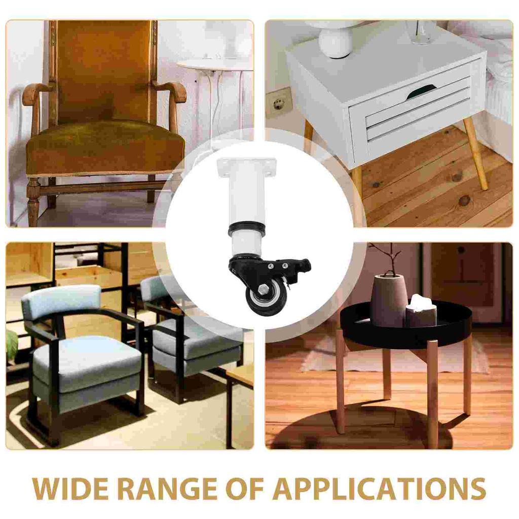 4pcs Adjustable Table Leg With Caster Wheel Cabinet Leg Furniture Leg Table Wheel