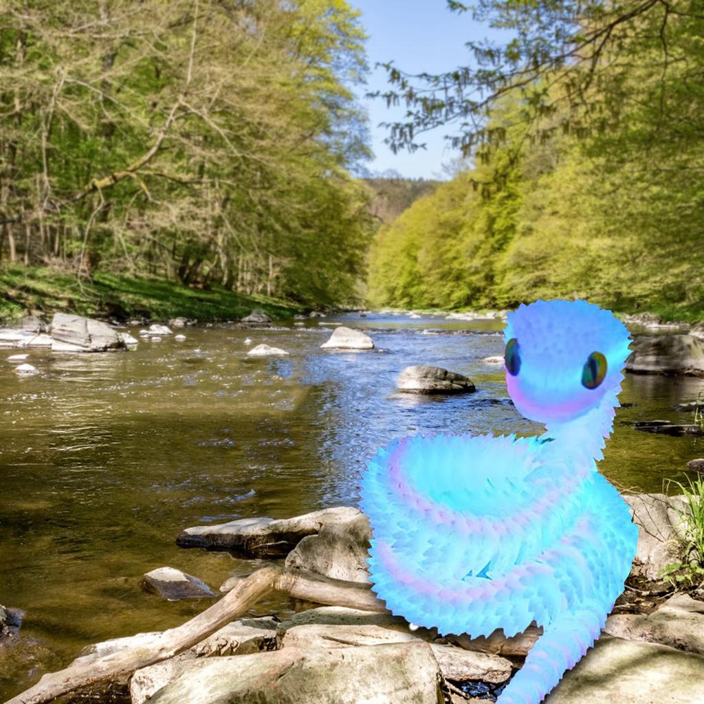 3D-печатные светящиеся радужные трансграничные поделки украшения подарок креативные ручные 3D-печатные украшения для автомобиля в виде змеи