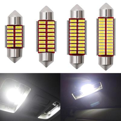 10X Festoon 31 мм 36 мм 39 мм 41 мм Светодиодная лампа C5W C10W Супер яркая 4014 SMD Canbus без ошибок Авто Интерьер Doom Лампа Стайлинг автомобиля Свет