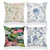 18x18 Watercolor Floral & Butterfly Pillow Cover for Spring/Summer Farmhouse Decor