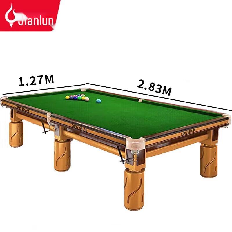 JEEANLEAN Black Eight 9ft Steel Frame Pool Table