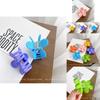Stunning Floral Design Korean Style Hair Claw Clip In Lemon Yellow Deep Purple And Sky Blue