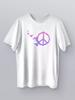T-Shirt with Peace Sign Print