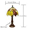 20CM European Style Leaf Small Table Lamp Tiffany Style Home Decoration, Study Glass Antique Gift Boutique Lighting Decoration