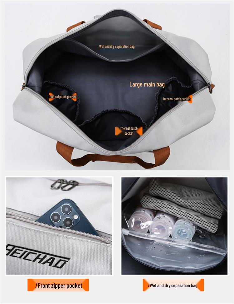 Холщовая дорожная сумка большой вместимости для мужчин и женщин - Прочный, легкий багаж для коротких поездок и спорта