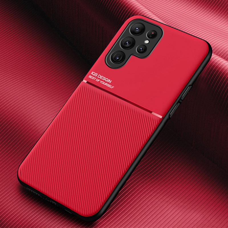 Ультратонкий кожаный магнитный чехол для Samsung S26 Ultra S25 Plus S23 FE S22 S21 S20 S24 FE Note 20 Ultra Матовый защитный чехол для телефона