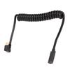 Type C Charging Data Cable Male to Female 4K 60Hz U Shaped Elbow Spring Data Extension Cord for Car Laptop PC