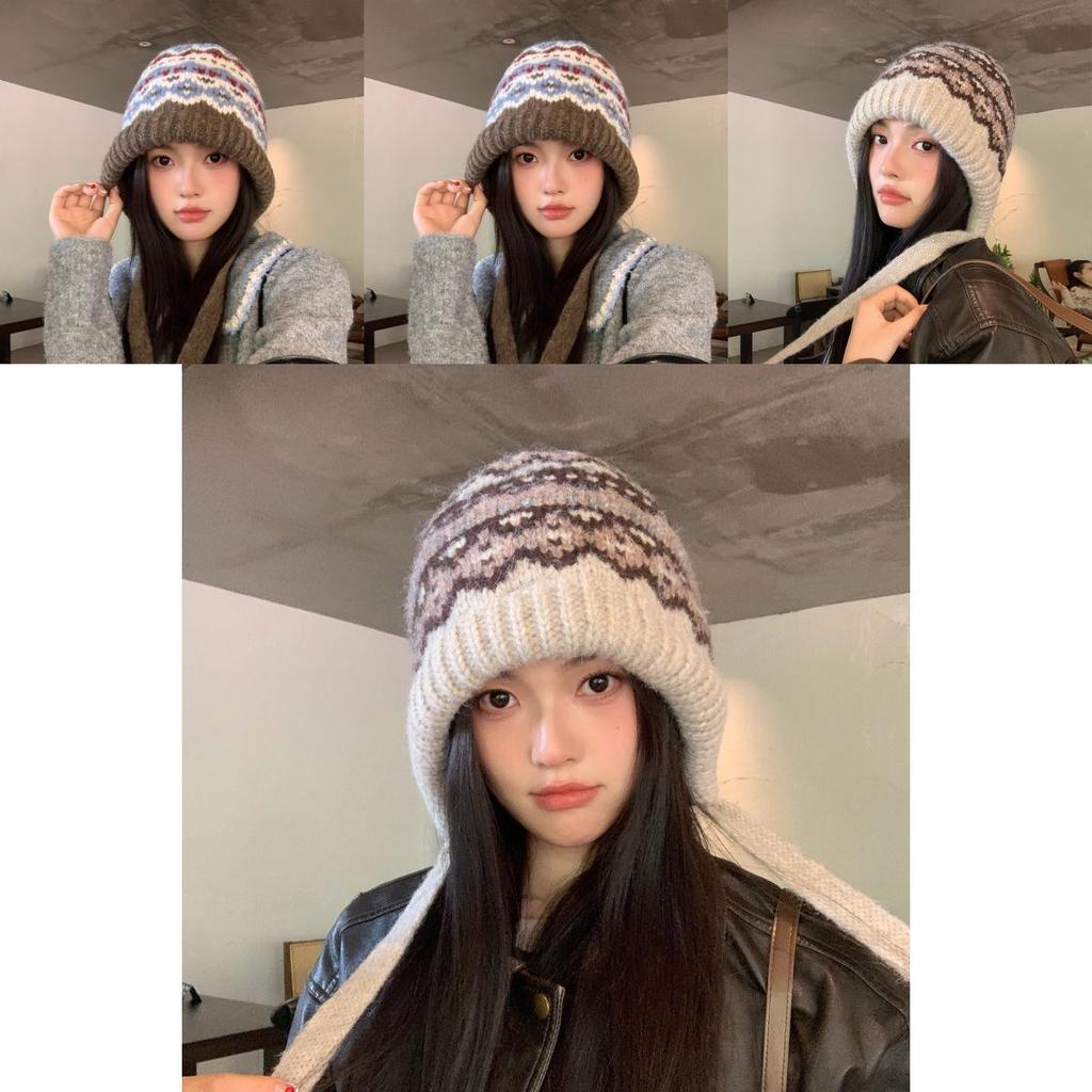 Womens Knitted Cap For Fall And Winter Thermal Protection With Windproof Breathable Material