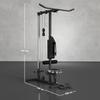 Pull Up Station, Power Cage with Adjustable Seat, for Home Gym - Black