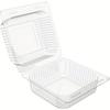 50 Pcs Clear Plastic Hinged Take Out Containers Disposable Clamshell Food Cake Containers with Lids for Dessert, Cakes, Cookies, Salads, Pasta