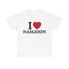 New I Love Namjoon Text Graphic Cotton T-shirts for Fan Gift Prue Cotton High-quality Men Unseix Sportswear Men Clothing Top