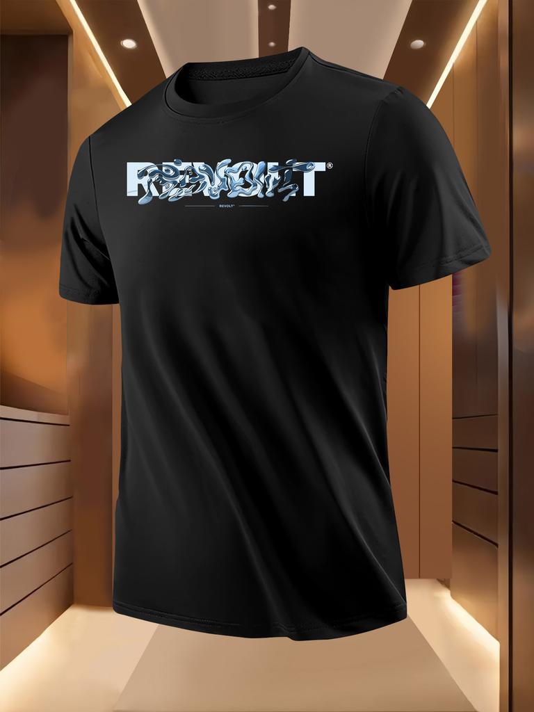 Summer Tshirt with Bold REVOLT Print - Breathable