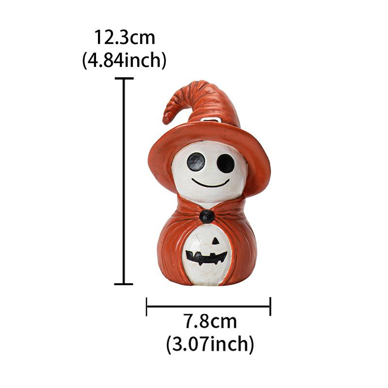 1pcs Creative Halloween Resin Figurines with Smiling Ghost Design Large Cute Ghost Statue for Festival Home Party Decoration