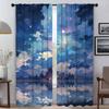 Домашний интерьер Шторы для гостиной Шторы Sky and Ocean Shades Противомоскитные шторы 2 шт. Тюль для перегородки в спальню