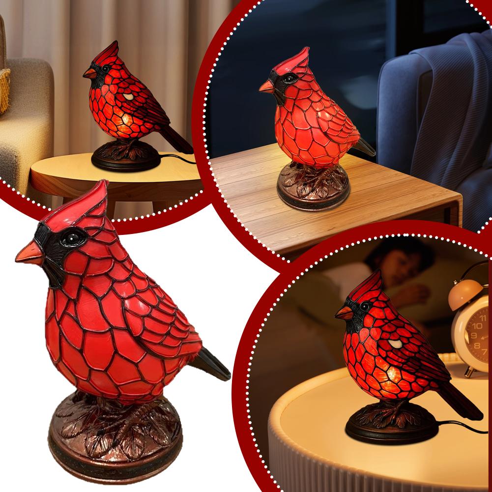 Durability Safety Table Lamp European-inspired Adorable Red Bird Table Lamp Soft Light High-quality Materials Table Lamp