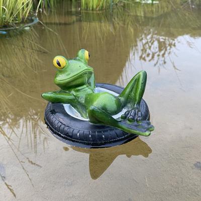Полимерная фигурка лягушки, плавающая, скульптура для вида воды, украшение для аквариума, украшение для садового пруда, декор для улицы