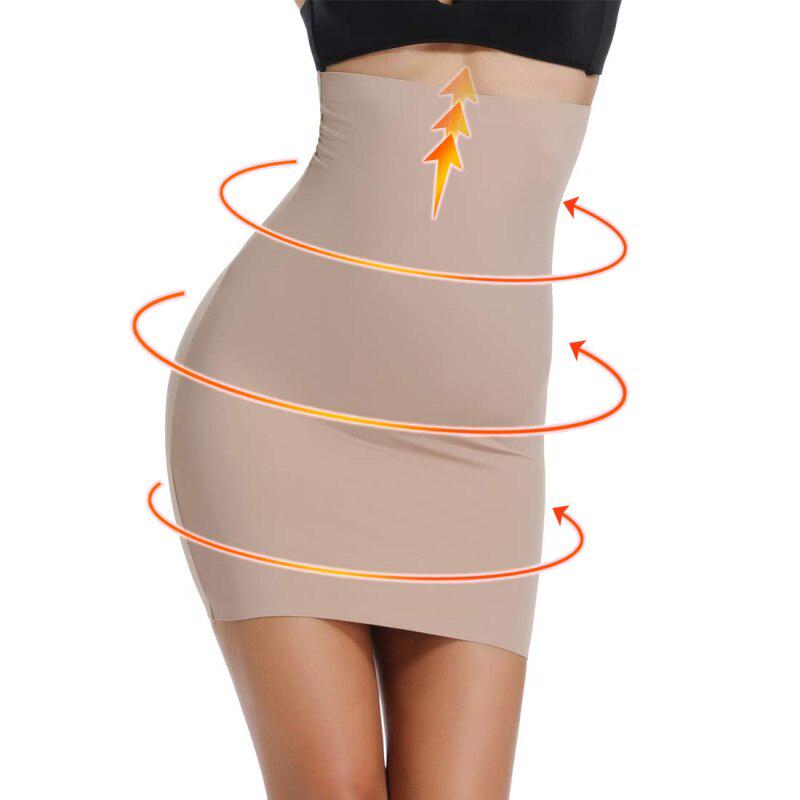 Женское Корректирующее платье с полуслипами, юбки для похудения, Корректирующее белье, подтяжка живота, нижняя юбка с контролем живота