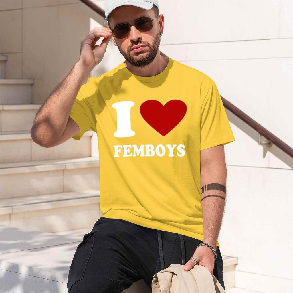 2026 New Modelfunny I Love Femboys Printed Tshirts Graphic Tshirts Short Sleeved Tshirts Sportswear Tops Graphic T Shirtsco