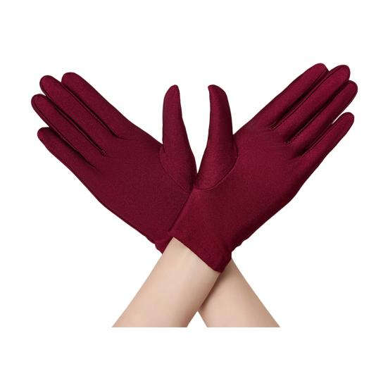 Yousheng 1 пара унисекс перчаток для униформы для мужчин и женщин, эластичные спандексные перчатки длиной до запястья, короткие перчатки для банкета, свадьбы, вечеринки, для формального смокинга, охранника