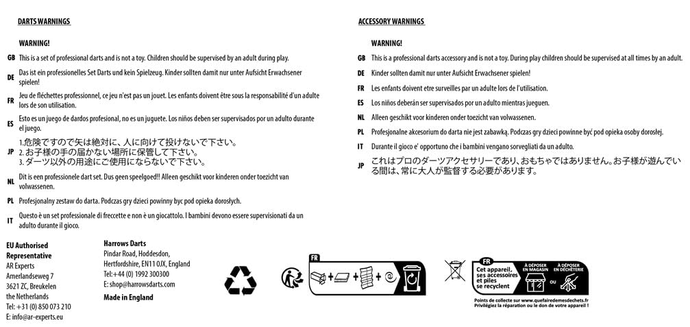 Harrows Dimplex S3 Tapered 2BA 20g