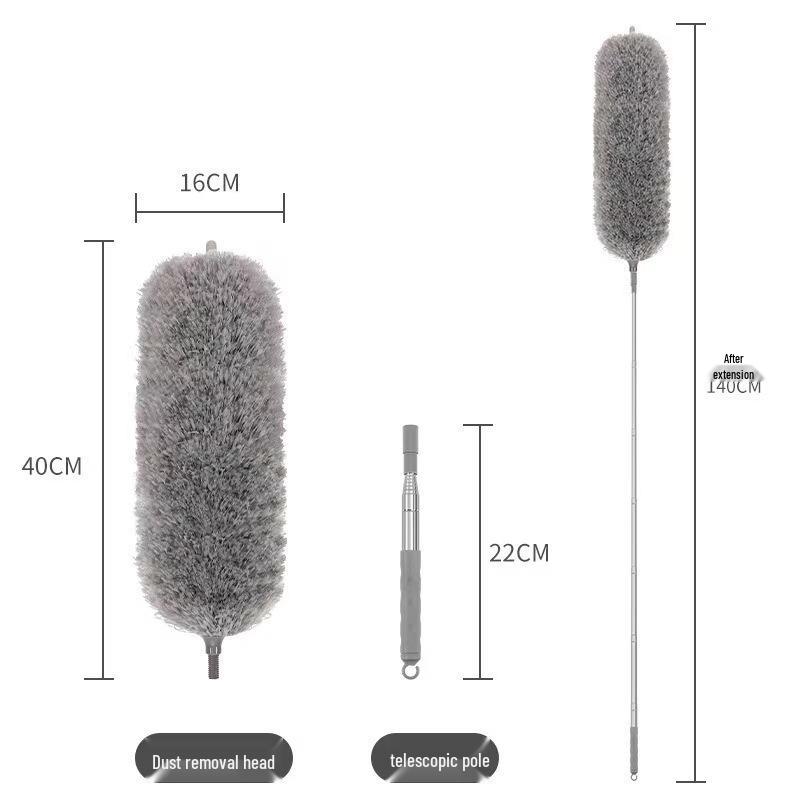 Extended 2.8M Feather Duster: Electrostatic Ceiling Dust Remover