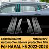 Для Haval H6 2021-2022 салон автомобиля, центральная консоль, прозрачная защитная пленка из ТПУ, ремонтная пленка против царапин, аксессуары