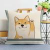 Cartoon Shiba Inu Print Decorative Pillowcase Bedroom Living Room Square Cushion Pillowcase