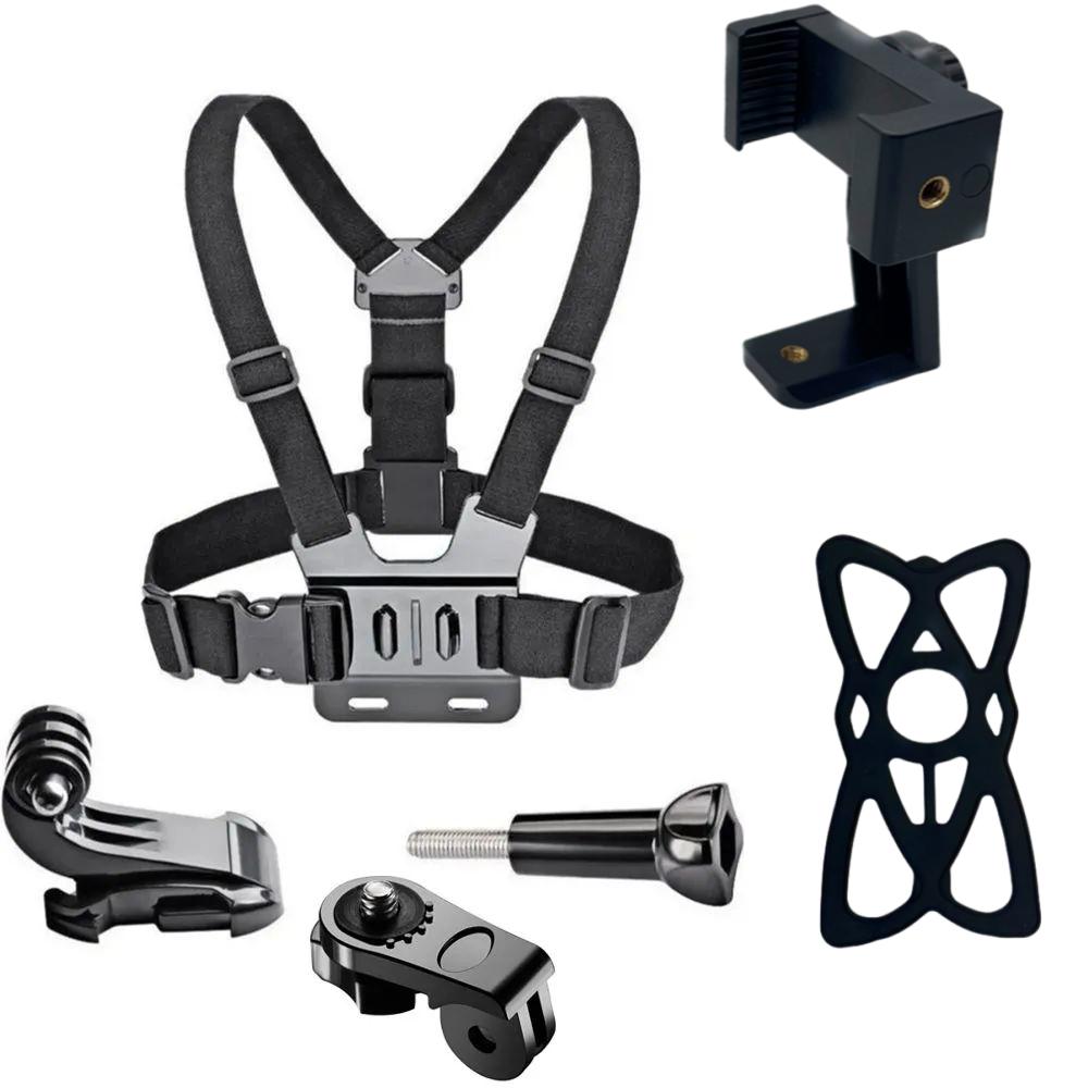 ERIKOLE Phone Holder Chest Strap Mount Belt For GoPro Hero Insta360 R X2 DJI OSMO Go Pro SJCAM EKEN Action Camera Accessories