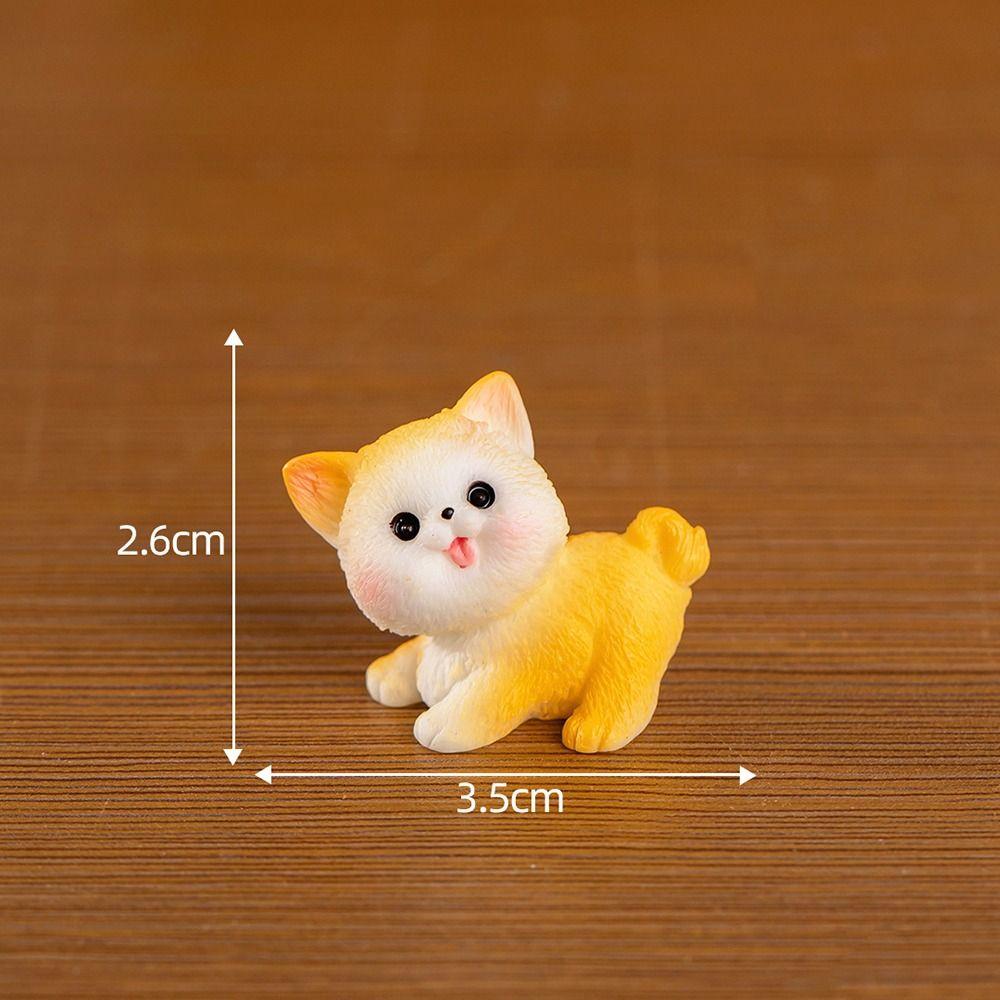 High Quality Handcrafted Kitten Figurine Wooden Miniature Cat Ornaments Carving Cat Event Souvenirs