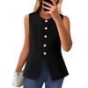 2025 Women's European & American Fashion Sleeveless Round Neck Vest