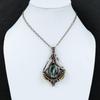 Подвеска из серафинита, обмотанная медной проволокой, Подвеска из драгоценного камня, Украшения ручной работы, Подвеска, обмотанная проволокой, Изящные медные украшения, Подарок для мамы