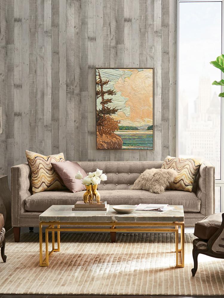 Ретро Бумага под Доску Имитация Самоклеящиеся Обои Самоклеящийся Рулон Обоев с Текстурой Дерева Светло-Серого Цвета для Ремонта Старого Дома