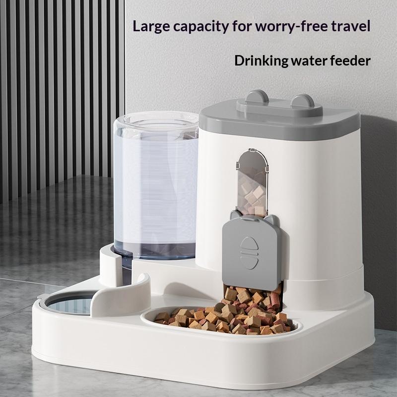 6L Capacity Automatic Pet Feeder with Integrated Water Dispenser Perfect for Cat and Dog Feeding