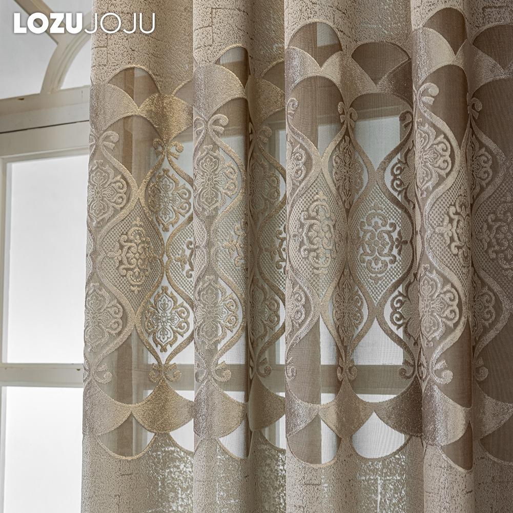 1 шт. LOZUJOJU 40-70% затемняющие современные роскошные европейские ажурные жаккардовые шторы доступны в нескольких цветах для гостиной спальни домашнего декора