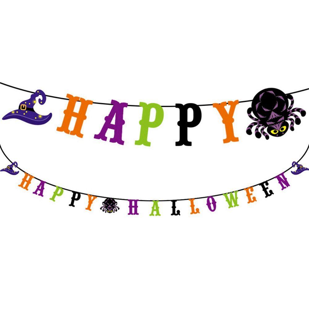 House Halloween Festival Ornaments Halloween Decor Hanging Garland Paper Chain Halloween Banner