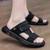 Men's Casual Sandals Summer Outdoor Waterproof Anti Slip Soft Sole Breathable Beach Shoes Fashion Dual-purpose Driving Slippers