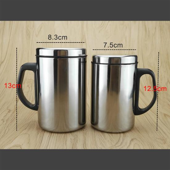 350/500 мл изоляционная чашка из нержавеющей стали, стальная кружка с двойными стенками, кружка для кофе, воды, пива, подарок