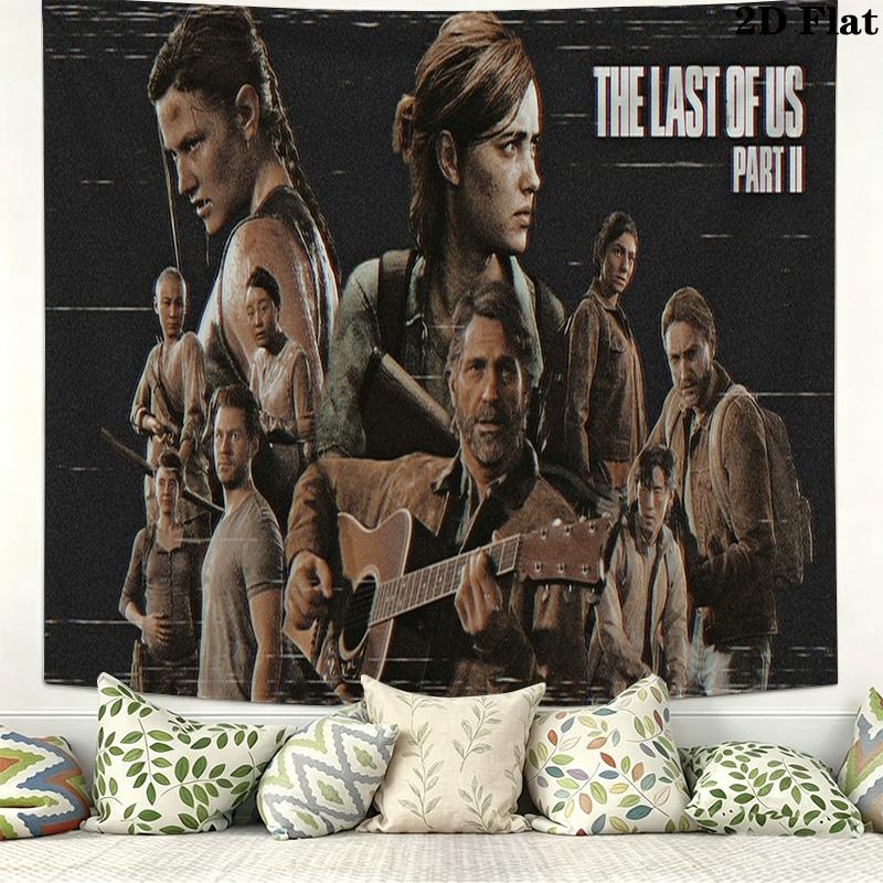 The Last Of Us Wall Tapestry Aesthetic Wall Hanging Printed Fabric Blanket Decorative Tapestries for Bedroom Living Room Home Decor